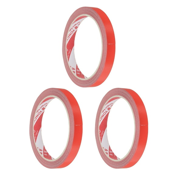 Uxcell 33ft x 0.4" Table Tennis Side Tape, 3 Pcs Available in 20 Rackets Protect the Edges, Red