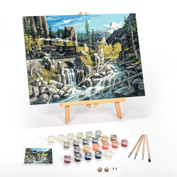 Paint by Number for Adults Beginner Complete PreFramed DIY Kit on Canvas Ledgebay Paint By