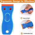 thumbnail image 2 of Plastic Razor Blade Scraper, 2PCS Scraper Tool with 60PCS Plastic Blades, Cleaning Scraper Remover for Stickers, Decals, Adhesive, Labels, Paint, Glas, 2 of 5