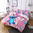 thumbnail image 3 of Juego de cama cómodo de Stitch para dos personas, tamaño completo, 3 piezas, cómodo para niñas y niños, 3 of 8