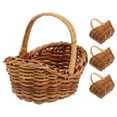thumbnail image 3 of ColoMX Cesta de cesta en miniatura de 4 piezas Canasta tejida portátil Mini Woven Storage Canasta de fotos Props, 3 of 8