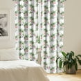 thumbnail image 2 of Ambesonne Flamingo Curtains, Watercolor Birds Flora, Pair of 28"x63", Multicolor, 2 of 5
