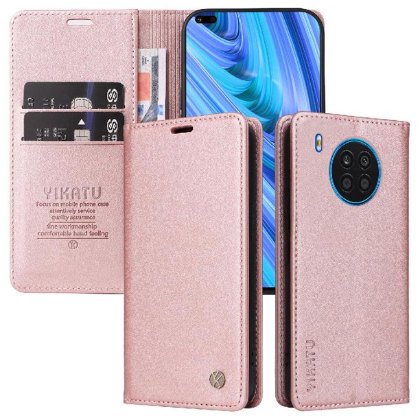 Funda para Honor 50 Lite Estuche de Cuero PU Tipo Cartera con Ranuras para Tarjetas y Cierre Magnético
