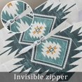 thumbnail image 7 of Turquoise Aztec Throw Pillow Cover 16 x 24 Inch Decorative Pillow Cover Bohemian Southwest Neutral Aesthetic Lumbar Pillowcase Seasonal Rectangle Cushion Case for Couch Sofa Bed Living Room, 7 of 7