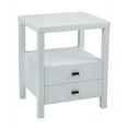 thumbnail image 4 of East at Main Westwood White Modern Solid Wood 2-Drawer Storage Nightstand with Black Accents, 4 of 10