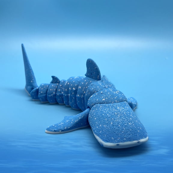 1PC BLUE 20CM 3D Printed Articulated, Highly Realistic Whale Shark Home Decor Figurine