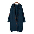 thumbnail image 6 of IROINNID On Sale Womens Cardigans Long Sleeve Long Cardigan Coat Sweater Outerwear,Navy, 6 of 7