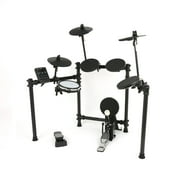 8-Piece Electronic Drum Set, Compact Mesh-Head Drum Kit with 222 Tones, 10 Preset Kits, Record Playback Function for Beginners - ED-200S