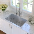 thumbnail image 2 of KRAUS Kitchen Combo with Handmade Undermount Stainless Steel 32 in. Single Bowl 16 Gauge Kitchen Sink and Nola? Commercial Kitchen Faucet with Soap Dispenser in Chrome, 2 of 12