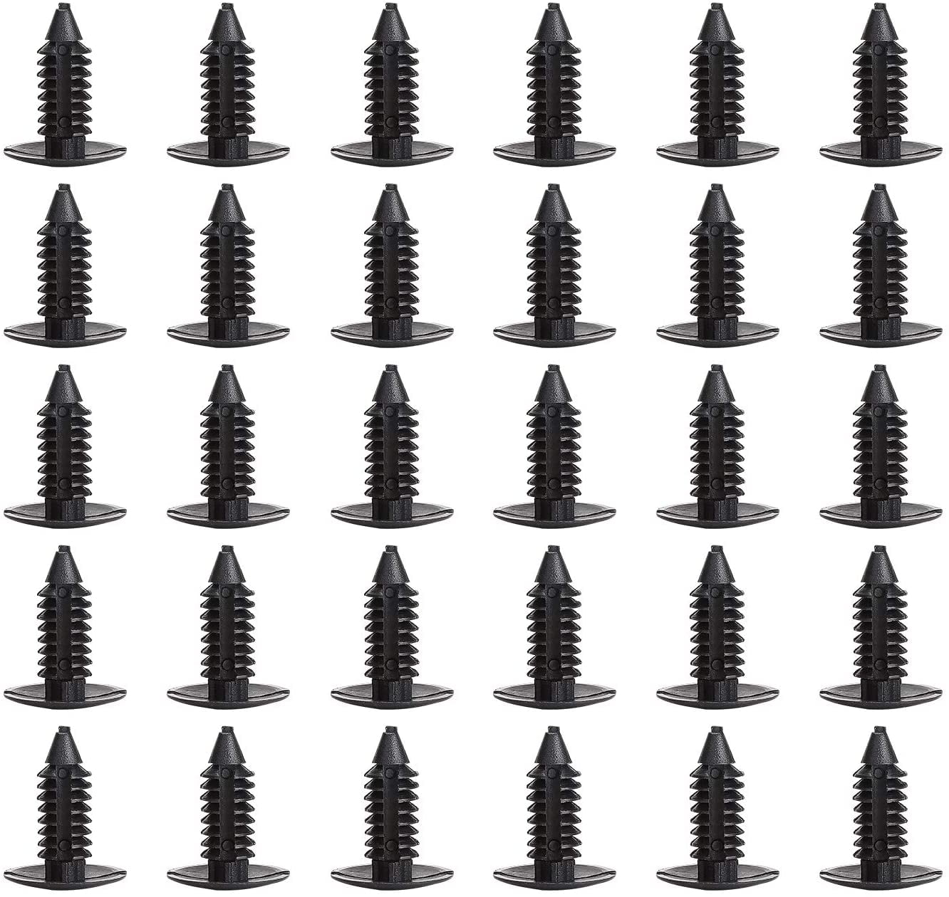 10L0L Universal Plastic Rivets for EZGO Club Car Yamaha Golf Cart, Auto Body Fastener Push Pin Screw Panel Fixings Clips Black