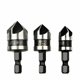 thumbnail image 1 of Herramienta de biselado de cinco hojas 3 juegos de cuchillos de biselado de 90 grados de 5 hojas, para carpintería, reemplazo rápido de metal Chaflán hexagonal de acero al carbono de 1/4 " Kuyhfg Sin marca, 1 of 1