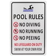 thumbnail image 2 of Funny Pool Rules Sign, Metal Swimming Pool Safety Signs, Humorous Outdoor Decor, 12x8 inches, 2 of 5