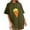 Army Green, variant on IROINNID Womens Fashion Short Sleeve Summer Pizza Printed Casual Loose Top Pullover T-shirt Spring Saving