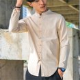 thumbnail image 3 of Bcfgryg Mens Long Sleeve Shirts Chinese Knot Button Down Beach Yoga Casual Summer Shirts Men's Casual Shirts, 3 of 3