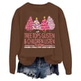 thumbnail image 4 of Wancir Tree Tops Glisten and Children Listen to Nothing Sweatshirts Women Christmas Trees Print Long Sleeve Pullover, 4 of 4