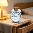 thumbnail image 6 of Under $5 dollars!Alarm Clocks for Bedrooms, Extra Louds Alarm Clock For Heavy Sleepers Electrics Louds Ringing Twin Bells Alarm Clock For BedroomBattery Vintage Table Clock Wake Up On Time, White, 6 of 7