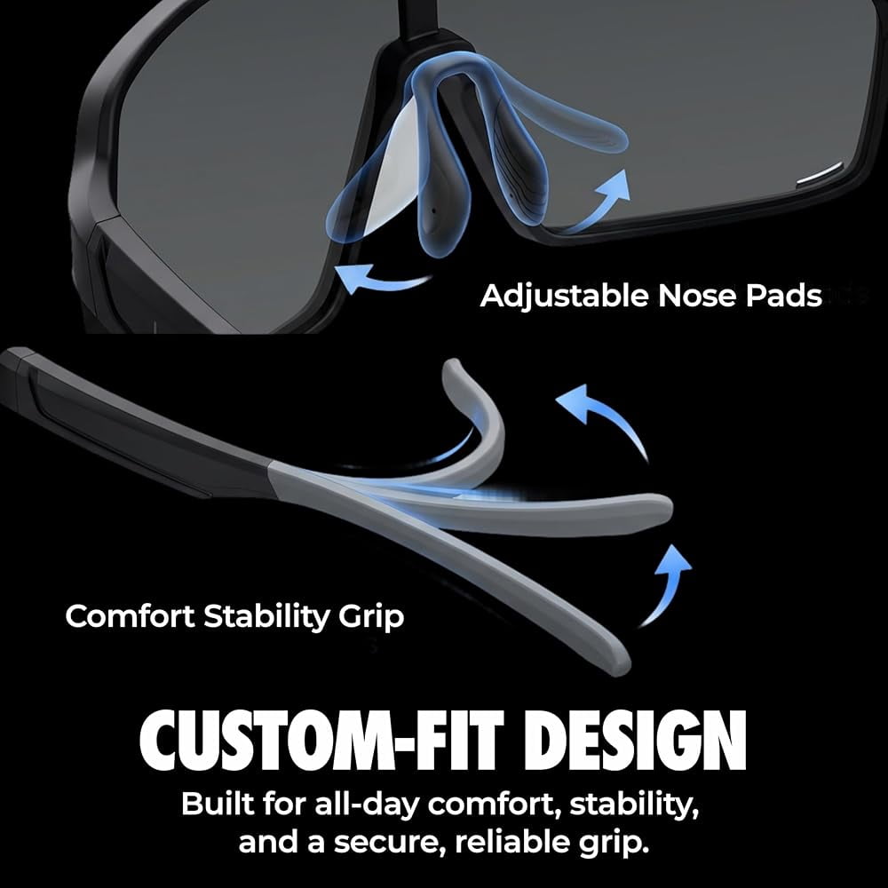 grinderPUNCH XL Baseball Pickleball Running Hiking & Cycling Polarized Sport Sunglasses for Men & Women with UV Protection