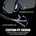 thumbnail image 3 of Grinderpunch XL Polarized Sport Sunglasses with UV Protection for Men and Women, Baseball Pickleball Running Hiking Cycling - Purple, 3 of 10