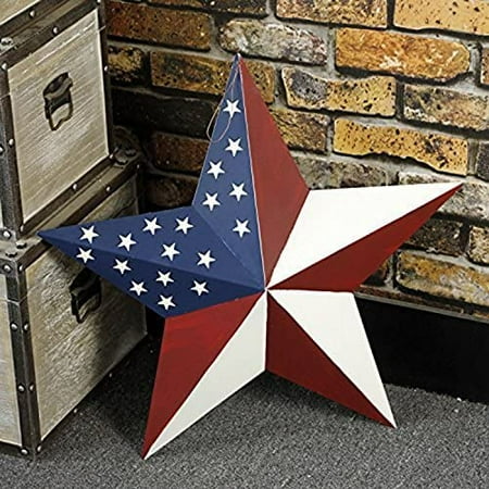 star metal outdoor decor hanging ornaments barn patriotic 12inch indoor material