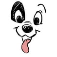 thumbnail image 2 of Men's One Hundred and One Dalmatians Happy Patch With Tongue Out Graphic Tee White X Large, 2 of 5