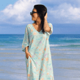 thumbnail image 4 of Miss Lavish London Kaftan Dresses for Women,Beach Kaftan Coverups,,Long Beach & Swimsuit Coverups,Plus Size African Caftan Dress,Moroccan Style Loungewear Healing Floral Olive Green M, 4 of 6