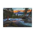 thumbnail image 4 of Water Rushing Lake Sunset Nature Wilderness Photography Canvas Wall Art for Home Decor Ready-to-Hang, 4 of 18