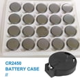 thumbnail image 2 of 2 Pcs CR2450 Coin Cell Button Battery Socket Holder Case 2 Pins Black, 2 of 8
