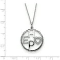 thumbnail image 2 of Sterling Silver Antiqued Cz Hope 18In Necklace Made In Thailand qsx377, 2 of 5