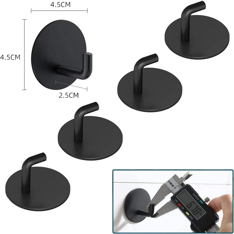 4 Pack Heavy Duty Wall Hooks Self Adhesive Stainless Steel Hanger -Ao | UK