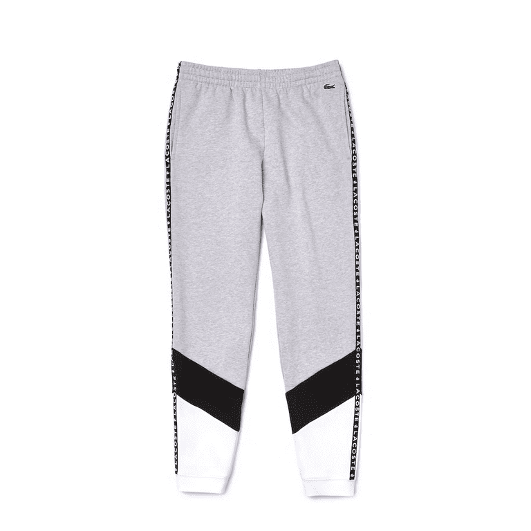 Lacoste Signature Striped Colorblock Men's Fleece Pants Chine-Black- White xh7066-51-sj1 (Size L) - Walmart.com