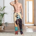 thumbnail image 2 of Fotbe Cartoon Iceberg Bald Eagle Pantalones de Pijama para Hombre, Pantalones de Dormir, Pantalones de Casa con Cintura Ajustable y Bolsillos-Medium, 2 of 6
