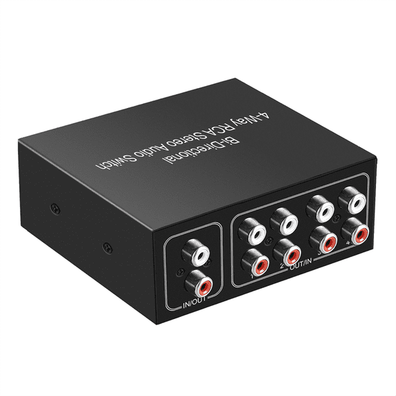 New Arrivals 4 Ports Bi-Directional Audio Switcher Box Rotary Switch