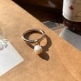 thumbnail image 3 of Dangling Pearl Pinky Knuckle Ring, 3 of 7