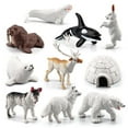 thumbnail image 3 of 10Pcs Arctic Circle Ocean Sea Animal Figurines Set - Animal Learning Models Figures  Great Christmas New Year Birthdays Gift For Children, 3 of 8