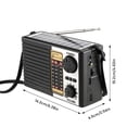 thumbnail image 3 of Portable Radio MP3 Player Digital Sound Multifunctional Full Band With Memory Card Slot And Solar Powered Emergency Radio, 3 of 9