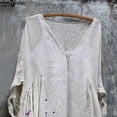 thumbnail image 5 of Vestido HUOGUO Vintage Floral Manga 3/4 para mujer, talla grande, 5 of 5