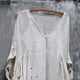 thumbnail image 5 of Vestido HUOGUO Vintage Floral Manga 3/4 para mujer, talla grande, 5 of 5