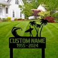 thumbnail image 2 of Handmadetneonsign Custom Outdoor Memorial Surfer Metal Sign With Stakes, Surfer Name Metal Sign, 2 of 4