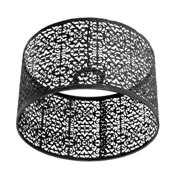 Sombra De Lámpara De Hierro Hueco, Cubierta De Luz De Metal Tallada Compatible Con E27 E14 Lámpara De Lámpara Candelera De Piso Para Sala De Estar Balcón De Dormitorio