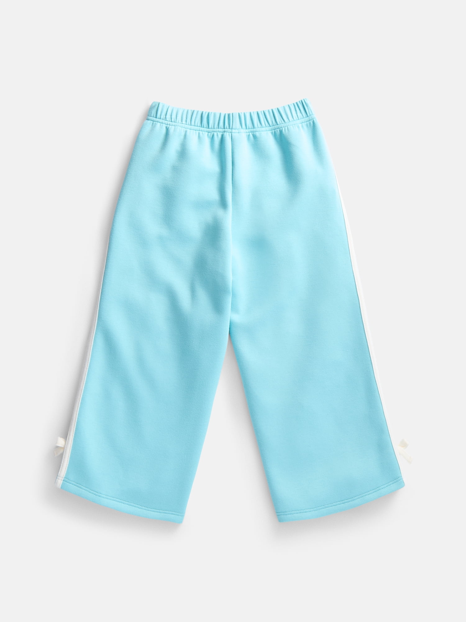 Wonder Nation Toddler Girls Wide Leg Athletic Pants with Side Stripe and Bow, Sizes 12M-5T