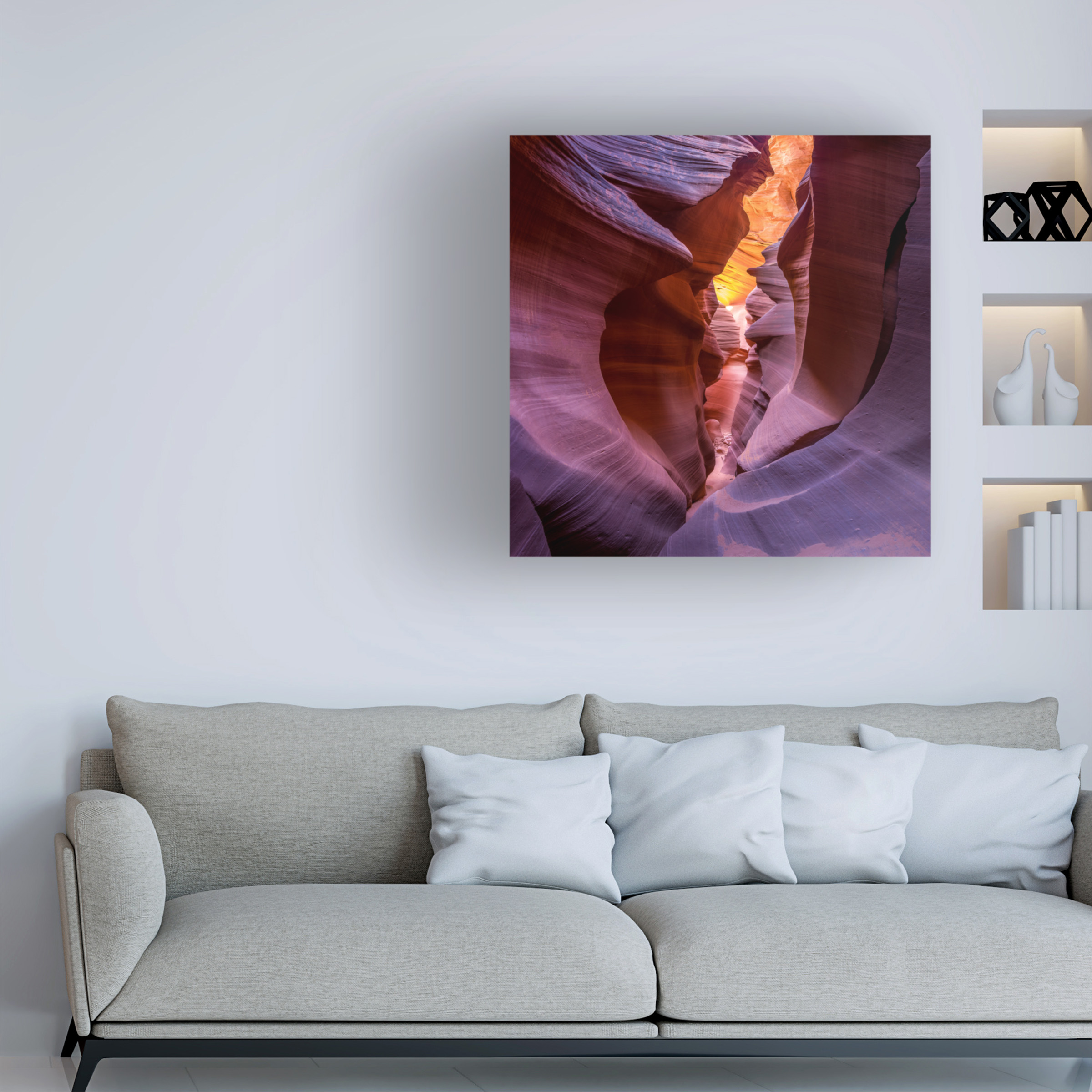 Sandipan Biswas 'Fire In Canyon' Canvas Art