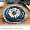 thumbnail image 6 of Uxcell 1" Denim Ribbon 2 Roll 4 Yard Layering Jean Fabric Craft Wavy Edge Strip for Bow DIY Making Hair Clip Sewing, Grey, 6 of 7