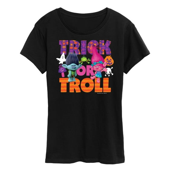 Trolls Movie - Halloween - Trick or Troll - Poppy & Branch - Women's Short Sleeve Graphic T-Shirt