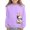 Purple, variant on Toddler Girl's Long Sleeve Sweatshirt Crew Neck Cat Print Casual Soft Sweatshirts Cute Trendy Fall Pullover Tops Size 2-3T