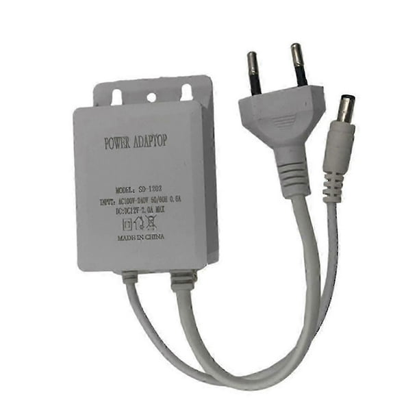 12V 2A Power Adapter Waterproof Power Camera Rainproof Power Adapter Light Strip Supply with EU Plug A
