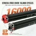 thumbnail image 4 of VEVOR Garage Door Torsion Springs Pair of 0.218"x 2"x 23" with Non-Slip Winding Bars, Garage Door Springs, 16000 Cycles Gloves and Mounting Wrench, Electrophoresis Coated for Replacement, 4 of 9
