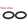 thumbnail image 3 of 20pcs Black 14mm x 2mm Industrial Flexible Rubber O Ring Oil Sealing Grommets, 3 of 5