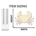 thumbnail image 2 of Unfinished Wood Cancer Crab Shape - Zodiac Craft - up to 46" 8" / 1/8", 2 of 5