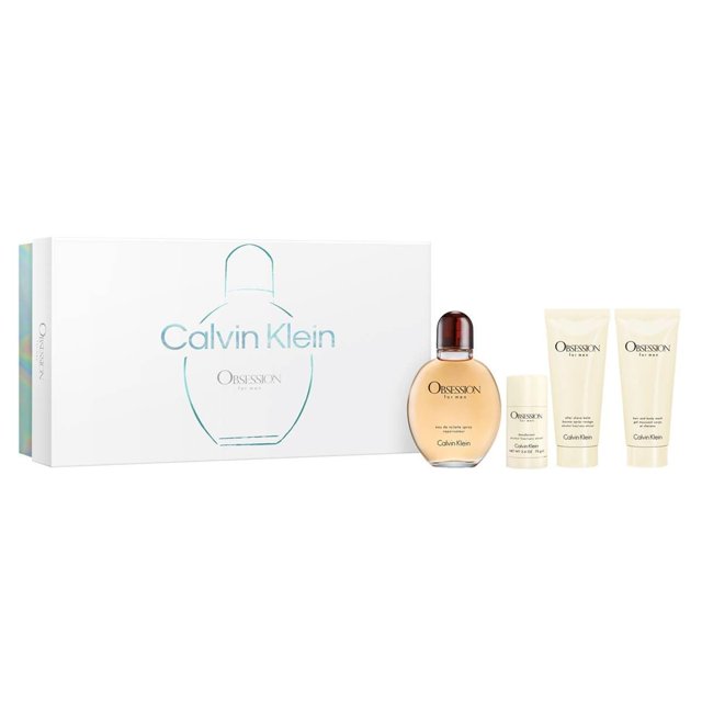 Set de regalo Calvin Klein Obsession para hombre Eau de Toilette, 4 unidades