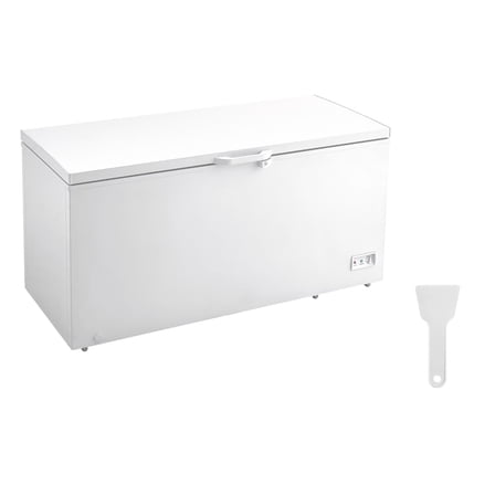 KFFKFF 17 Cu.ft Freestanding Chest Freezer, Large Capacity Deep Freezer with 4 Removable Baskets, Lockable Lid, Adjustable Temperature Range -18.4℉ to 50℉, LED Light, and 6 Wheels